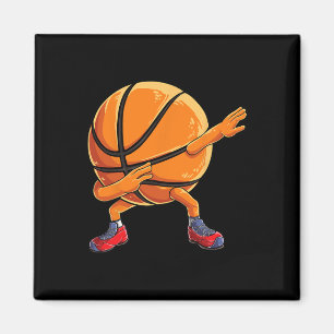 Dabbing Bysketbyll Byll Fun Boys Men Women Sports Magnet