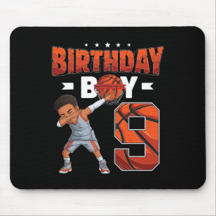 Dabbing Bysketbyll Player 9 Years Old Boy 9th Birt Mouse Pad