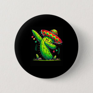 Dabbing Cactus Cinco De Mayo Boys Kids Men Mexican 6 Cm Round Badge
