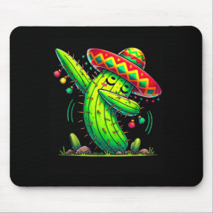 Dabbing cactus cinco de mayo boys kids men mexican mouse pad