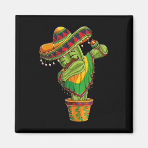 Dabbing Cactus Cinco De Mayo Mexican Poncho Boys K Magnet