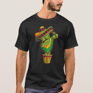 Dabbing Cactus Cinco De Mayo Mexican Poncho Boys K T-Shirt