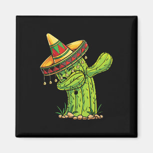 Dabbing Cactus T Shirt Cinco De Mayo Boys Kids Men Magnet