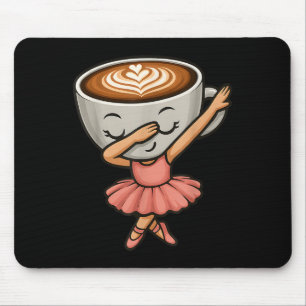 Dabbing Cappuccino Ballerina Cute Italian Brainrot Mouse Pad