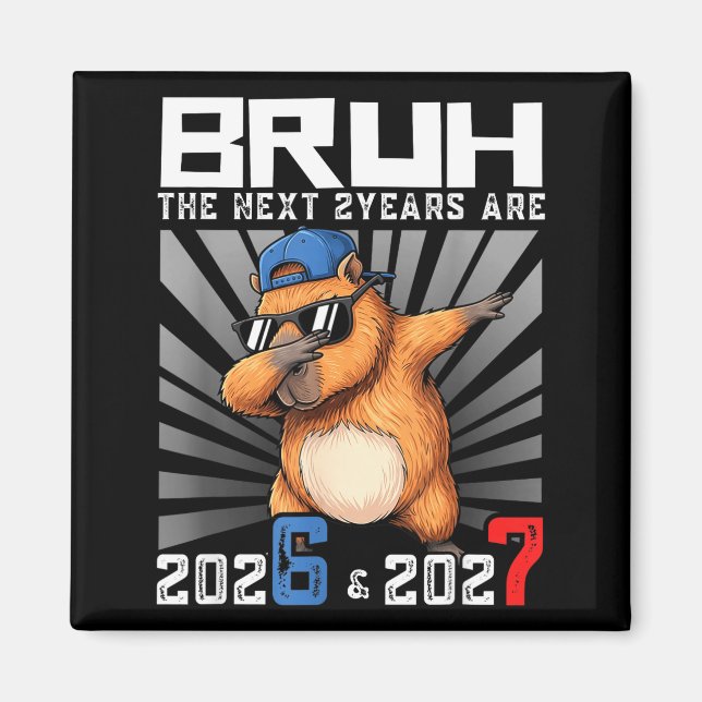 Dabbing Capybara 67 Nye 2026 Boys Kids New Year Ev Magnet (Front)