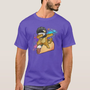 Dabbing Cat Astronaut In Space Taco Galaxy Cinco D T-Shirt