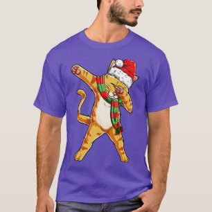 Dabbing Cat Santa Christmas Kids Boys Girls Gifts  T-Shirt
