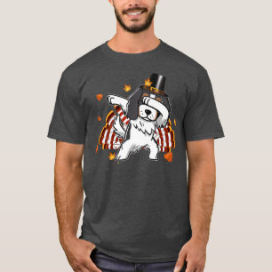 Dabbing Cavalier King Thanksgiving Day Dog Pilgrim T-Shirt