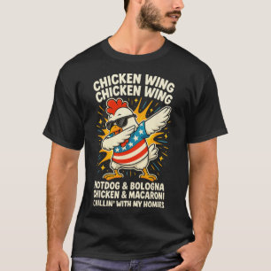 Dabbing Chicken Wing Chicken Wing Hot Dog And Lone T-Shirt