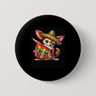 Dabbing Chihuahua Cinco De Mayo Mexican Kids Cute 6 Cm Round Badge