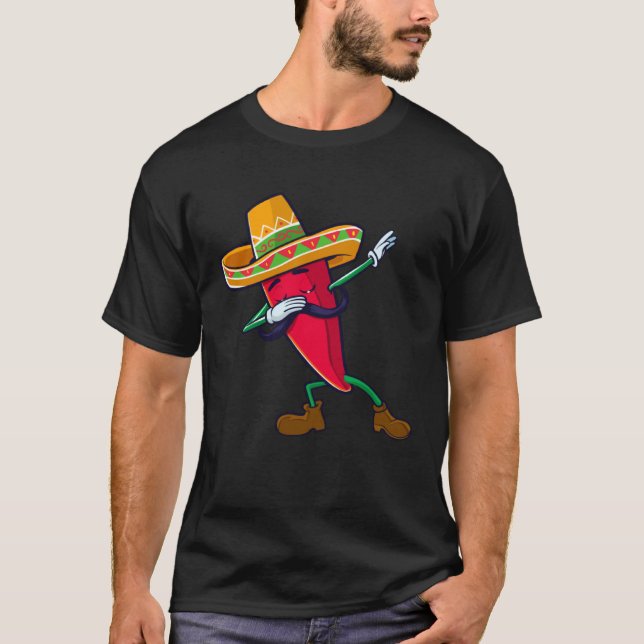 Dabbing Chili Mexican Pepper Dab T-Shirt (Front)