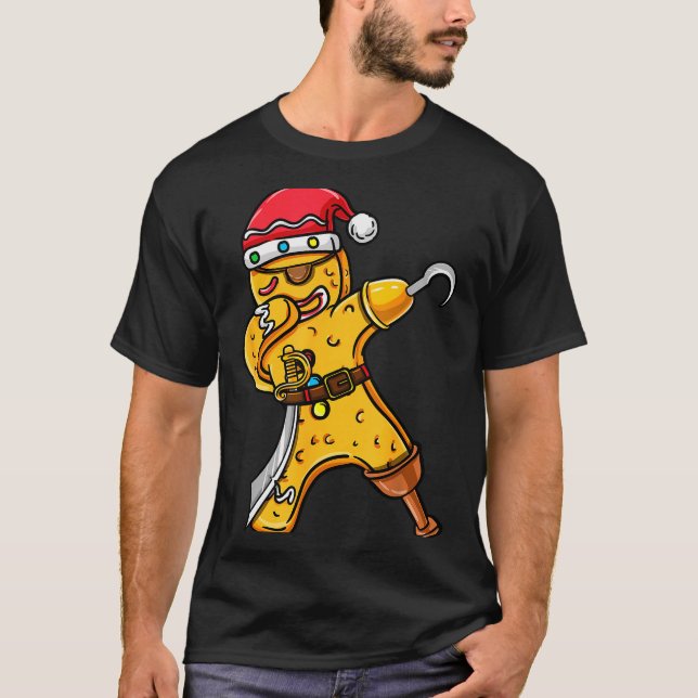 Dabbing Christmas Gingerbread Rate Halloween  T-Shirt (Front)