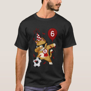 Dabbing Cool Cat Soccer Football 5th Birthday T-Shirt