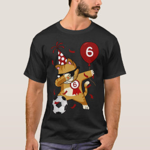 Dabbing Cool Cat Soccer Footll 5th Birthday T-Shirt