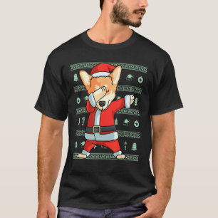 Dabbing Corgi Christmas Dab Dance T-Shirt