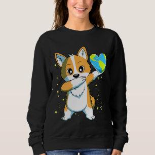 Dabbing Corgi Dog Happy Earth Day Boys Girls Sweatshirt