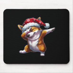 Dabbing Corgi Santa Hat Christmas Dab Dance Gifts Mouse Pad