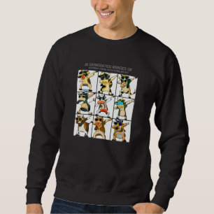 Dabbing Cows Sunglasses Ai Generated Art  Meme Hum Sweatshirt