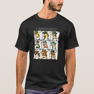 Dabbing Cows Sunglasses Ai Generated Art Meme Hum T-Shirt