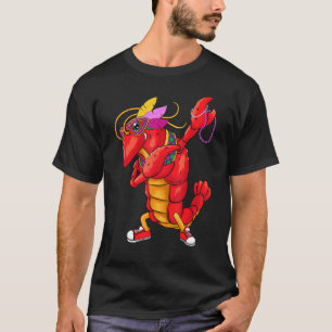 Dabbing Crawfish Mardi Gras T-Shirt