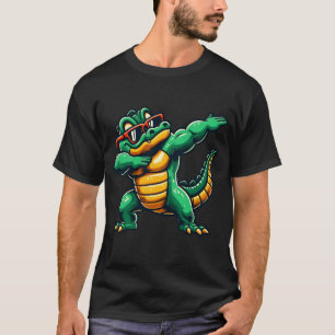 Dabbing Crocodile With Sunglasses Alligator Animal T-Shirt