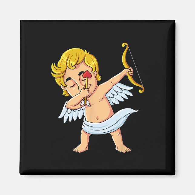 Dabbing Cupid Valentines Day Fun Boys Girls Kids  Magnet (Front)