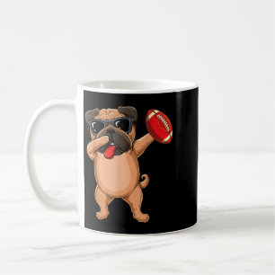 Dabbing Cute Football Sungles Pug Dog- Pet Lover Coffee Mug