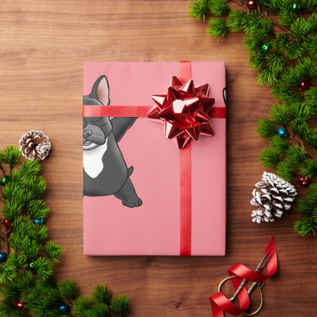 Dabbing Cute French Bulldog  Wrapping Paper (Holiday Gift)