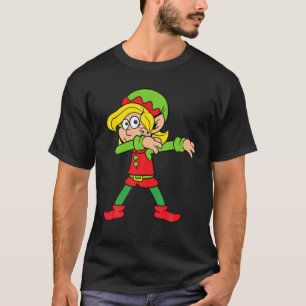 Dabbing Dab Dancing Christmas Elf XMAS Holidays Ad T-Shirt