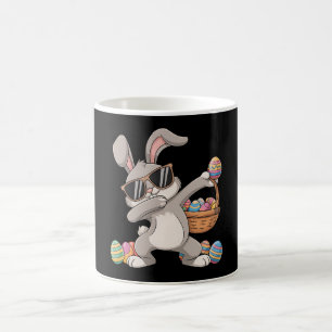 Dabbing Dab Rabbit Bunny Easter Eggs Basket Coffee Mug