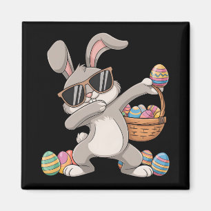 Dabbing Dab Rabbit Bunny Easter Eggs Basket Magnet
