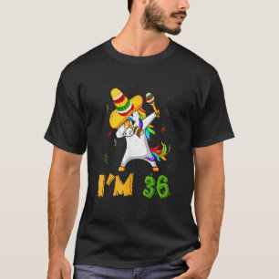 Dabbing Dab Unicorn Age 36 Years Birth Born Cinco T-Shirt