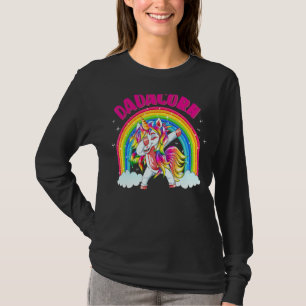 Dabbing Dadacorn Unicorn Dad Father Day T-Shirt