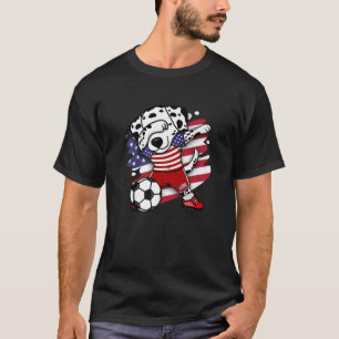 Dabbing Dalmatian America Soccer Fans Jersey USA F T-Shirt