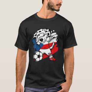 Dabbing Dalmatian Czech Republic Soccer Fans Jerse T-Shirt