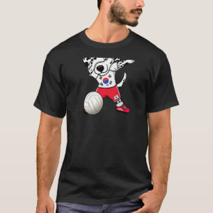 Dabbing Dalmatian Dog South Korea Volleyball Jerse T-Shirt