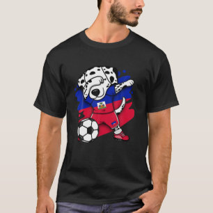 Dabbing Dalmatian Haiti Soccer Fans Jersey Haitian T-Shirt