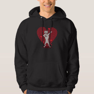 Dabbing Dalmatian Heart Valentines Day Dab Dance D Hoodie