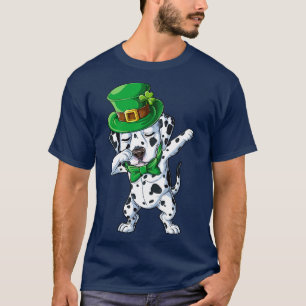 Dabbing Dalmatian Leprechaun St Patricks Day For D T-Shirt