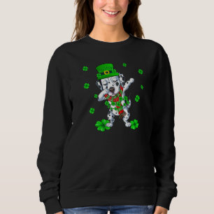 Dabbing Dalmatian St Patrick's Day Sweatshirt