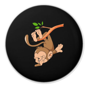 Dabbing Dance Monkey Ceramic Knob