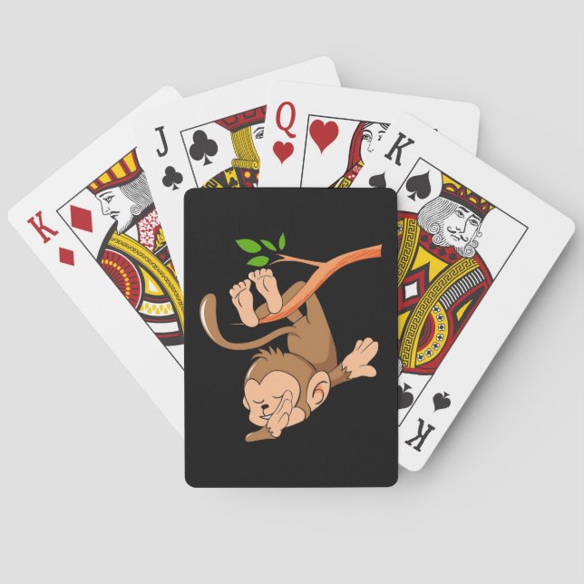 Dabbing Dance Monkey Playing Cards (Back)