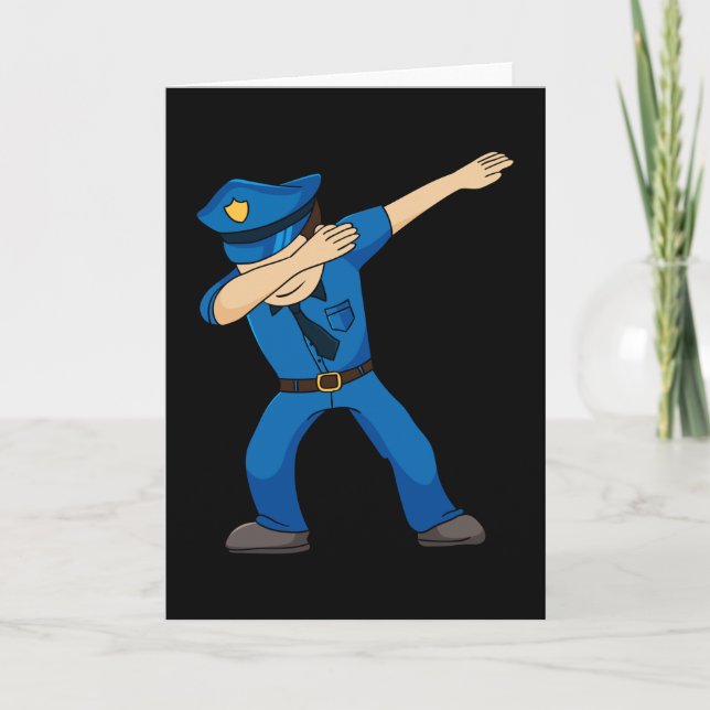 Dabbing dance policeman card (Front)