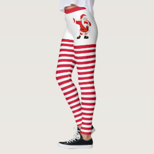 Dabbing Dancing Santa Leggings