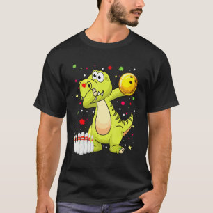 Dabbing Dinosaur B0wling  Funny B0wling Boy Girl T-Shirt