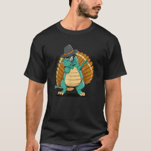 Dabbing Dinosaur Turkey Funny Thanksgiving T Shirt