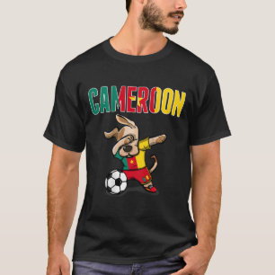 Dabbing Dog Cameroon Soccer Lovers Jersey Cameroon T-Shirt
