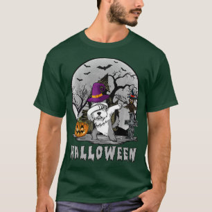 Dabbing Dog Halloween Miniature Schnauzer Dog Dab T-Shirt