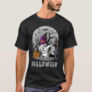 Dabbing Dog Halloween Miniature Schnauzer Dog Dab T-Shirt