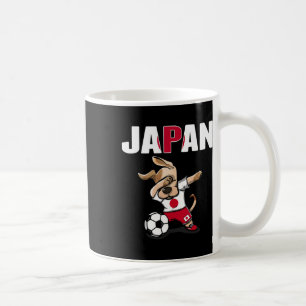 Dabbing Dog Japan Soccer Fans Jersey Japanese Flag Coffee Mug